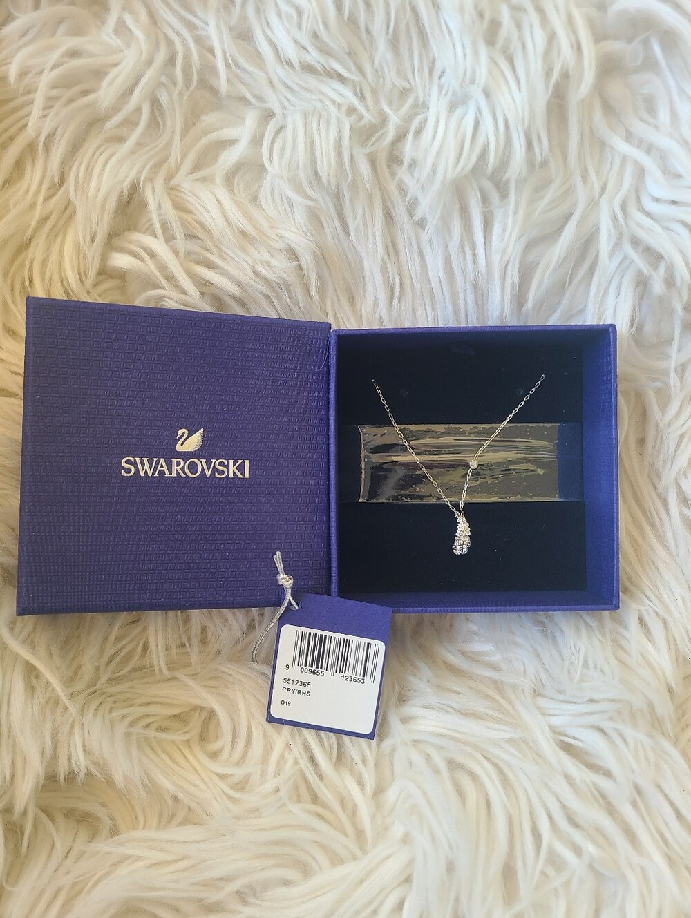 Swarovski 5512365 Rhodium Plated Silver Toned Naughty Necklace- Like New In Box
